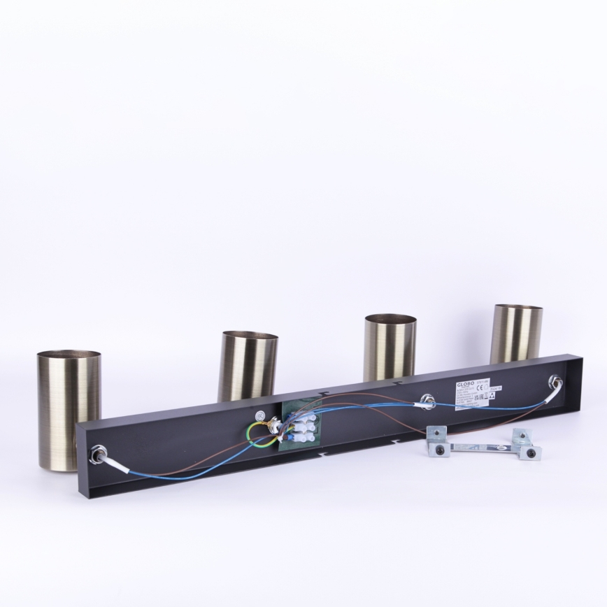 Globo - Faretto 4xGU10/35W/230V nero/ottone