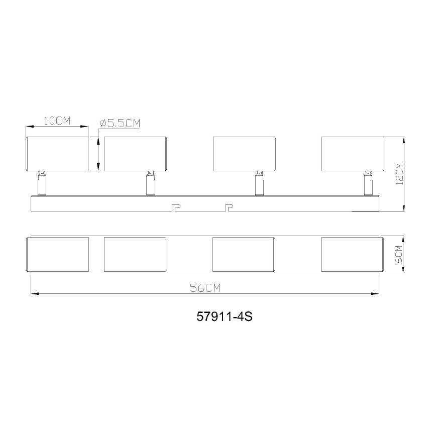 Globo - Faretto 4xGU10/25W/230V