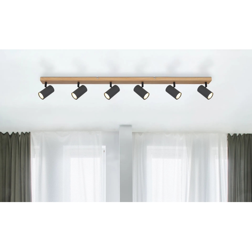 Globo - Faretto 6xGU10/35W/230V marrone/nero