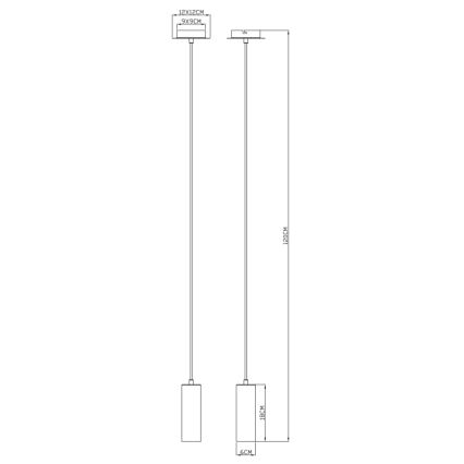 Globo - Lampadario a sospensione con filo 1xGU10/35W/230V nero