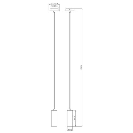 Globo - Lampadario su corda 1xGU10/35W/230V grigio/marrone