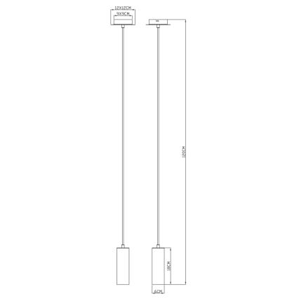 Globo - Lampadario a sospensione con filo 1xGU10/35W/230V bianco