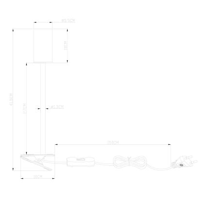 Globo - Lampada flessibile con clip 1xGU10/25W/230V nero