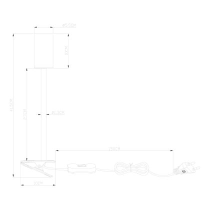 Globo - Lampada flessibile con clip 1xGU10/25W/230V