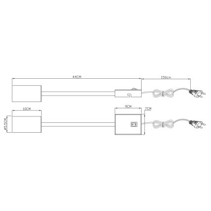 Globo - Lampada flessibile da muro 1xGU10/25W/230V nero/cromo opaco