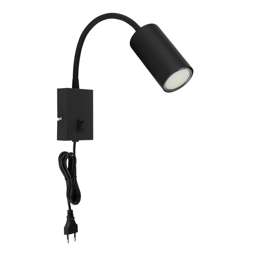 Globo - Lampada flessibile da muro 1xGU10/25W/230V nero