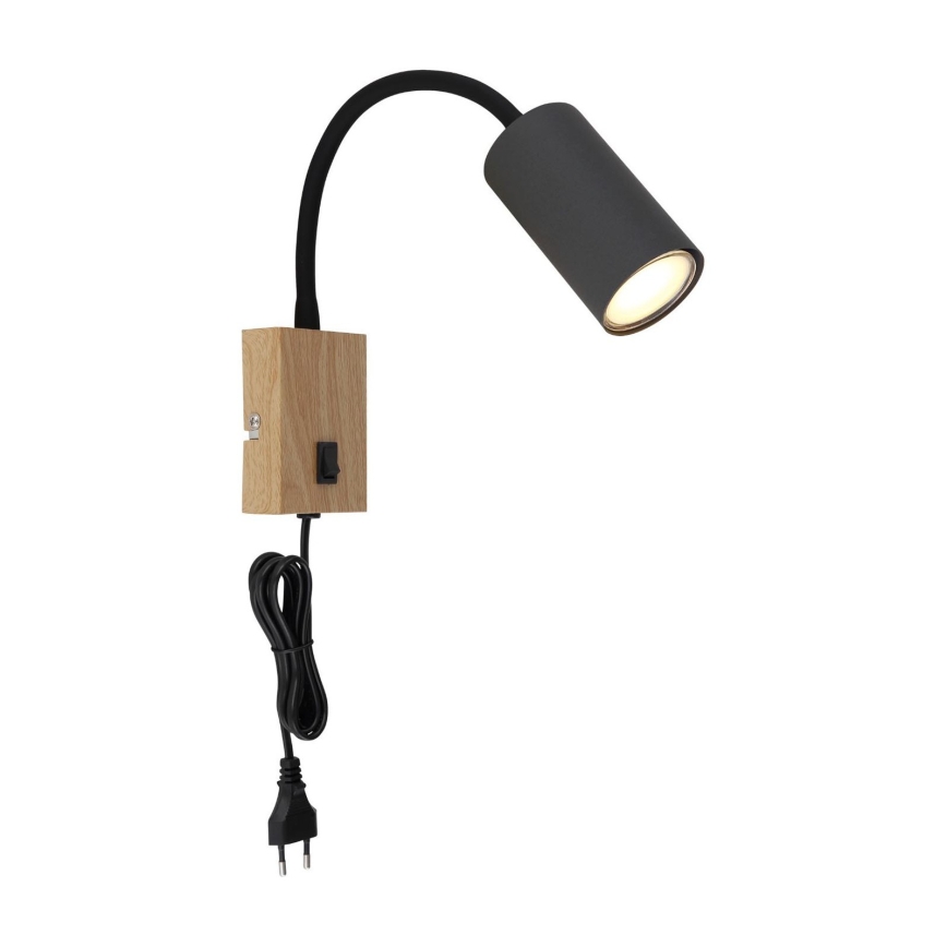 Globo - Lampada flessibile da muro 1xGU10/25W/230V grigio/marrone