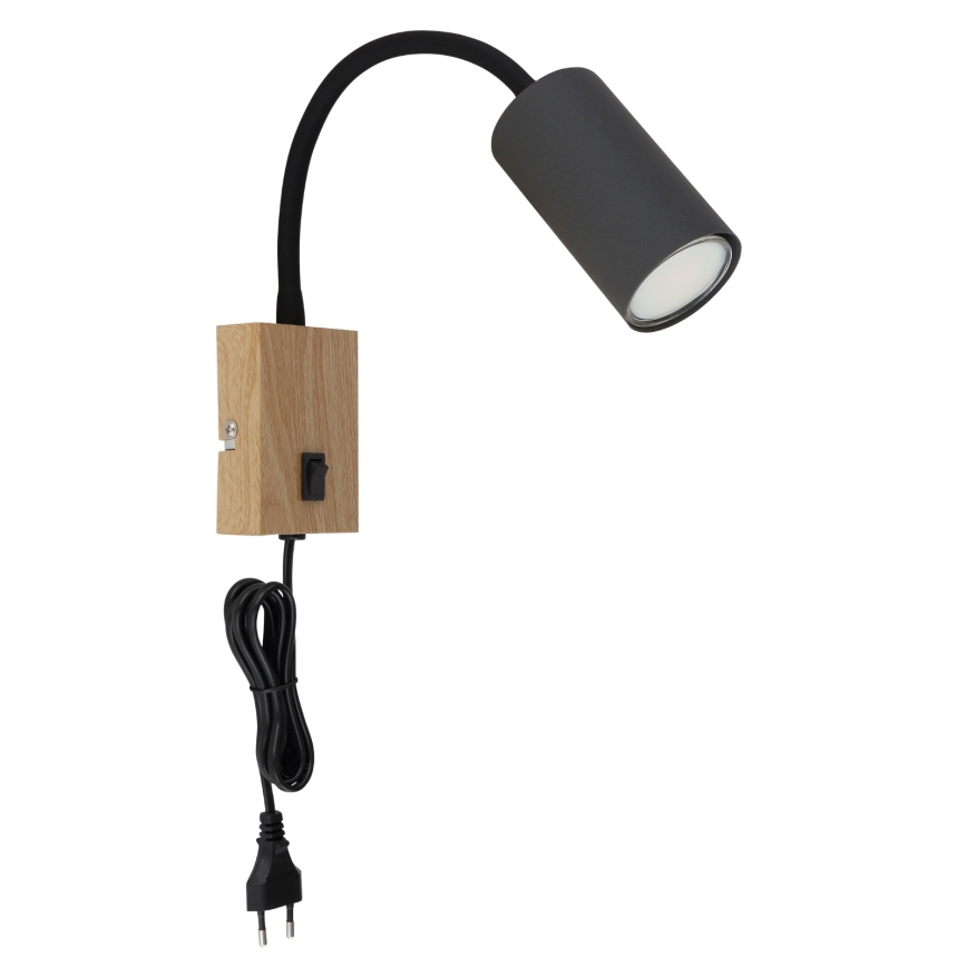 Globo - Lampada flessibile da muro 1xGU10/25W/230V grigio/marrone