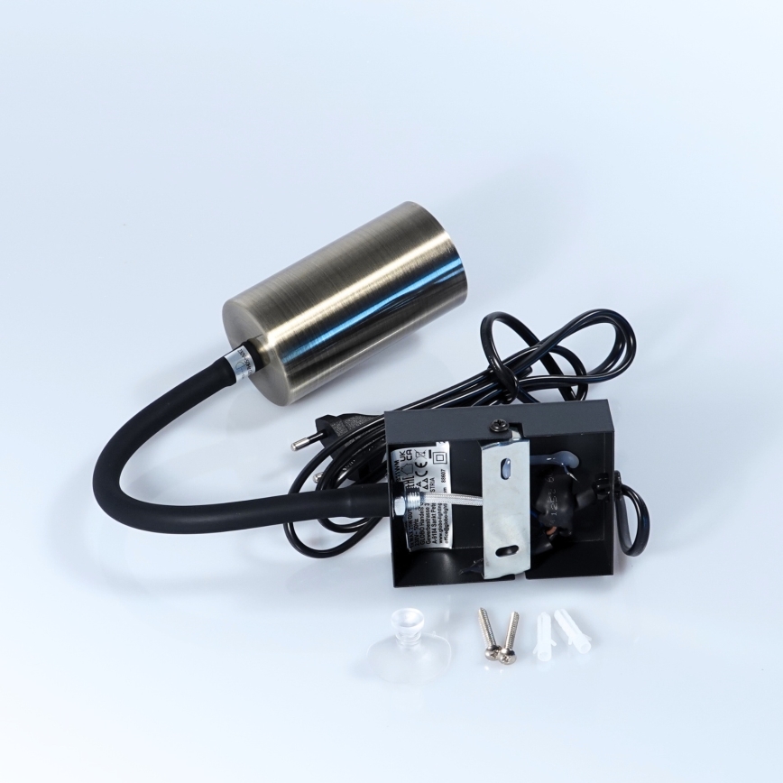 Globo - Lampada da parete flessibile 1xGU10/25W/230V nero/ottone