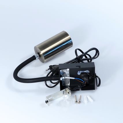 Globo - Lampada da parete flessibile 1xGU10/25W/230V nero/ottone