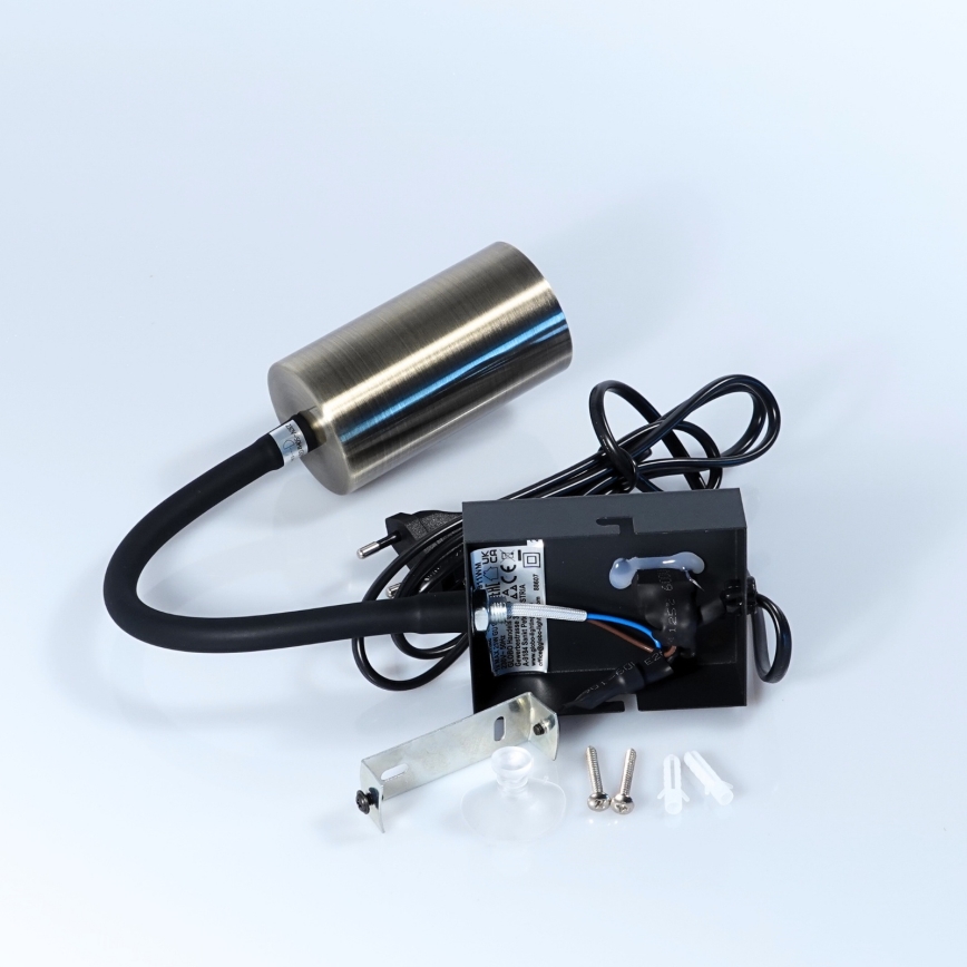 Globo - Lampada da parete flessibile 1xGU10/25W/230V nero/ottone