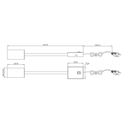 Globo - Lampada da parete flessibile 1xGU10/25W/230V nero/ottone