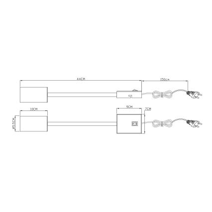 Globo - Lampada da parete flessibile 1xGU10/25W/230V bianco