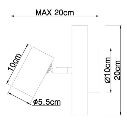 Globo - Faretto da parete 1xGU10/5W/230V legno/metallo