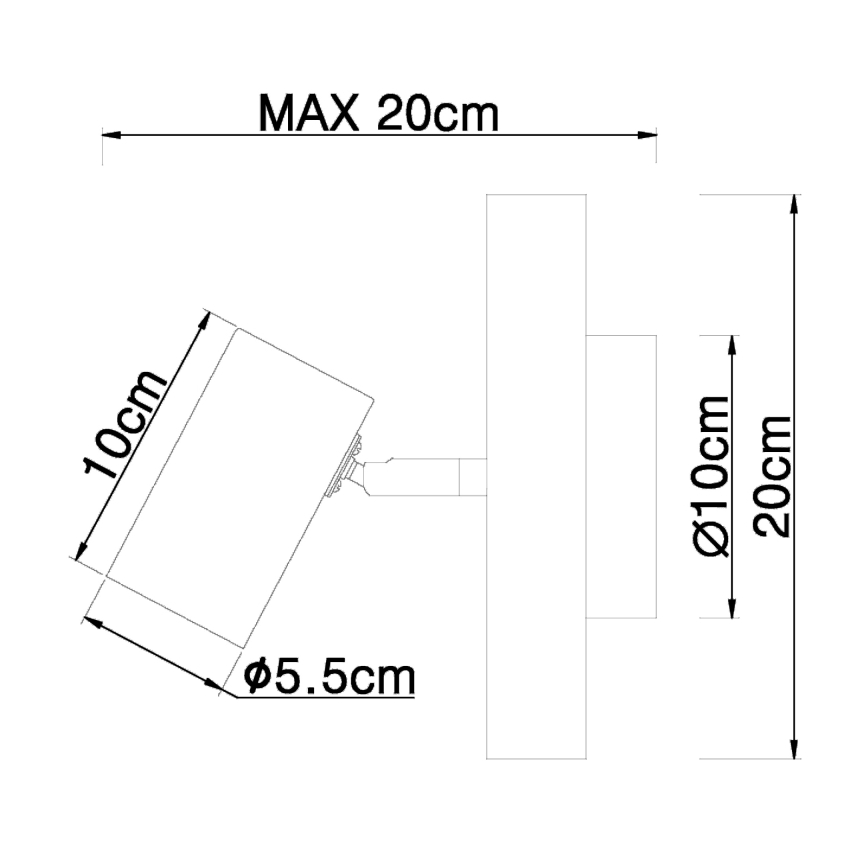 Globo - Faretto da parete 1xGU10/5W/230V legno/metallo