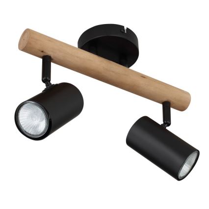 Globo - Luce Spot 2xGU10/5W/230V legno/metallo