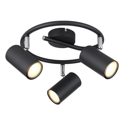 Globo - Faretto 3xGU10/25W/230V nero