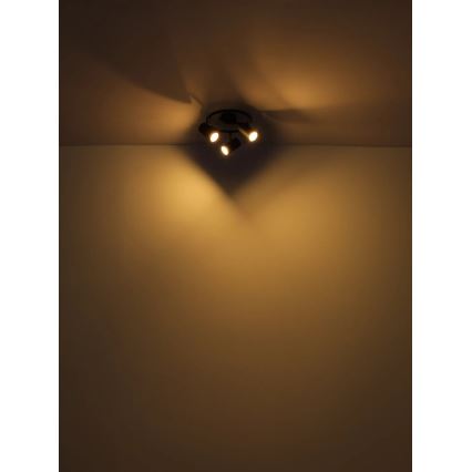Globo - Faretto 3xGU10/25W/230V nero