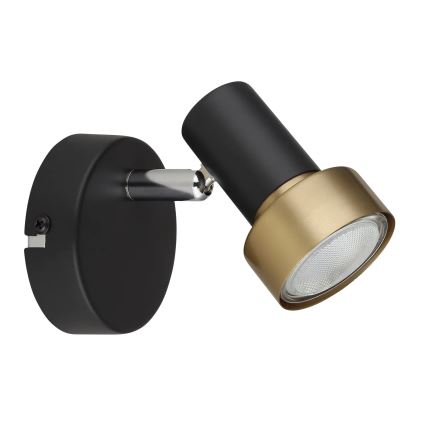Globo - Faretto da parete 1xGU10/25W/230V nero/oro
