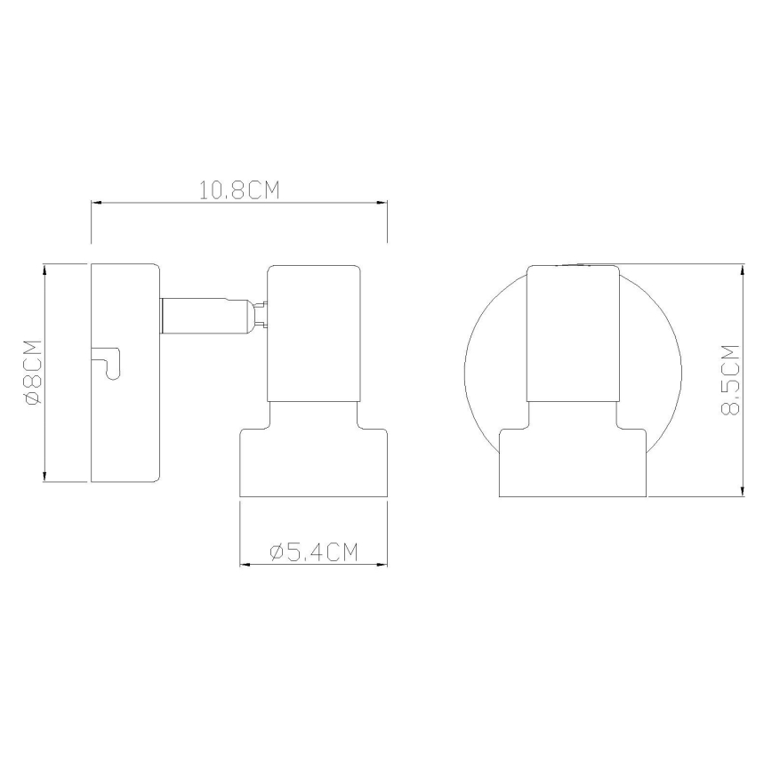 Globo - Faretto da parete 1xGU10/25W/230V nero/oro