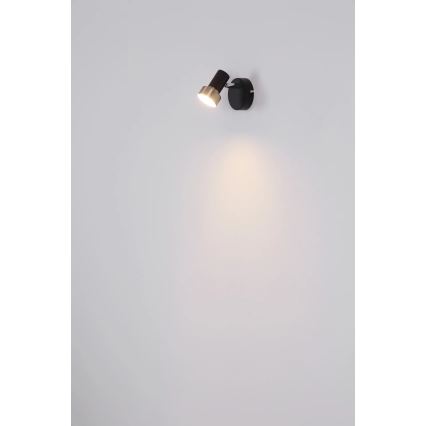 Globo - Faretto da parete 1xGU10/25W/230V nero/argento
