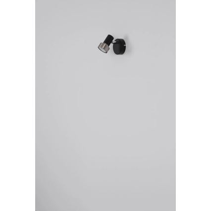 Globo - Faretto da parete 1xGU10/25W/230V nero/argento