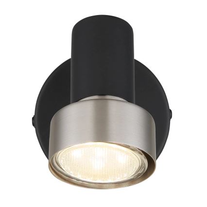 Globo - Faretto da parete 1xGU10/25W/230V nero/argento