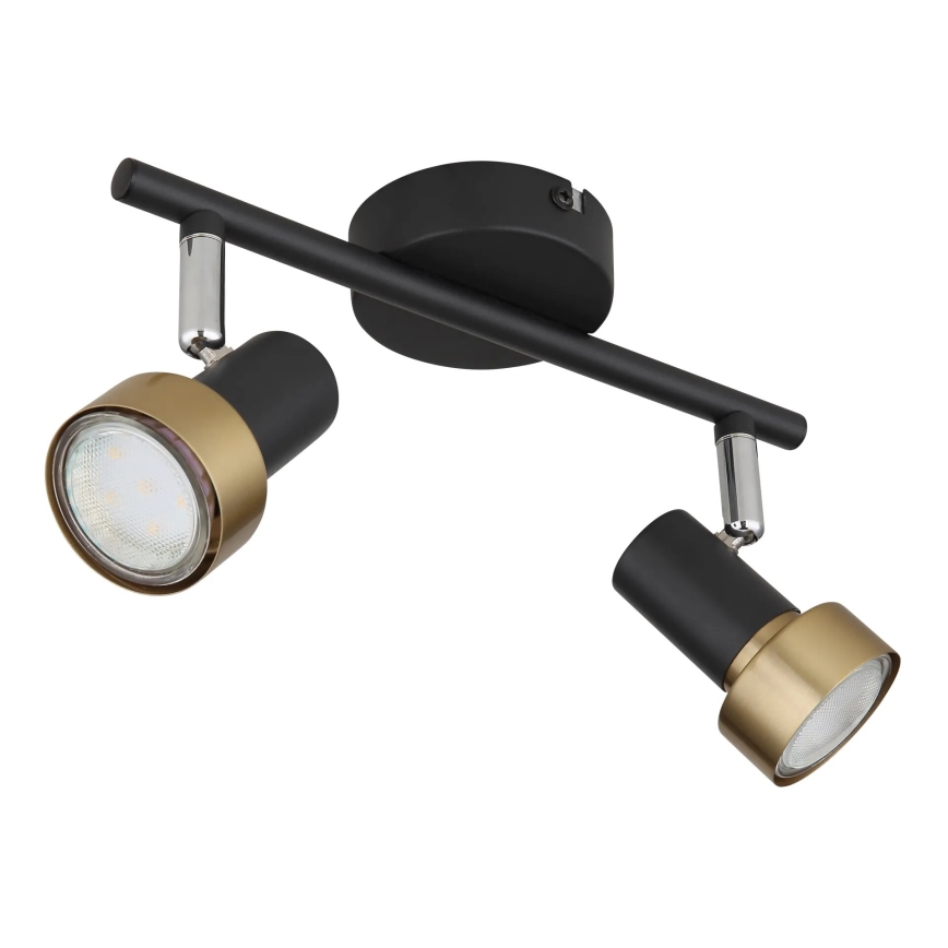 Globo - Faretto  2xGU10/25W/230V nero/oro