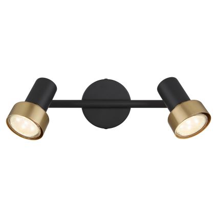 Globo - Faretto  2xGU10/25W/230V nero/oro
