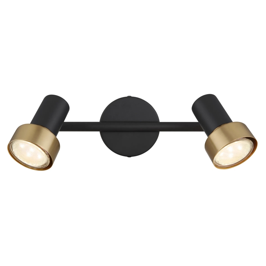 Globo - Faretto  2xGU10/25W/230V nero/oro