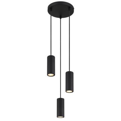 Globo - Lampadario a sospensione con filo 3xGU10/25W/230V nero