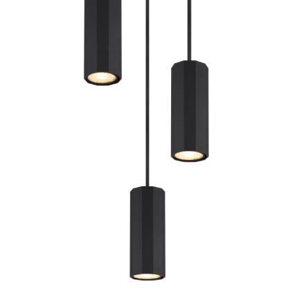 Globo - Lampadario a sospensione con filo 3xGU10/25W/230V nero