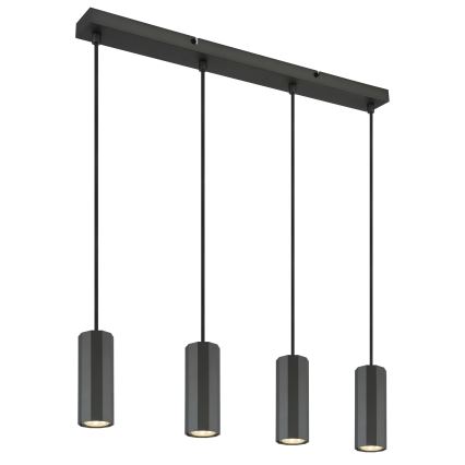 Globo - Lampadario a sospensione con filo 4xGU10/25W/230V nero