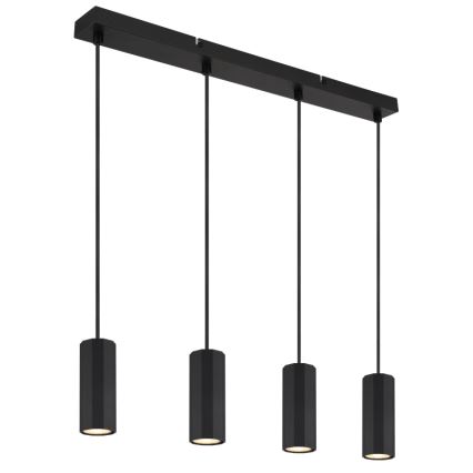 Globo - Lampadario a sospensione con filo 4xGU10/25W/230V nero