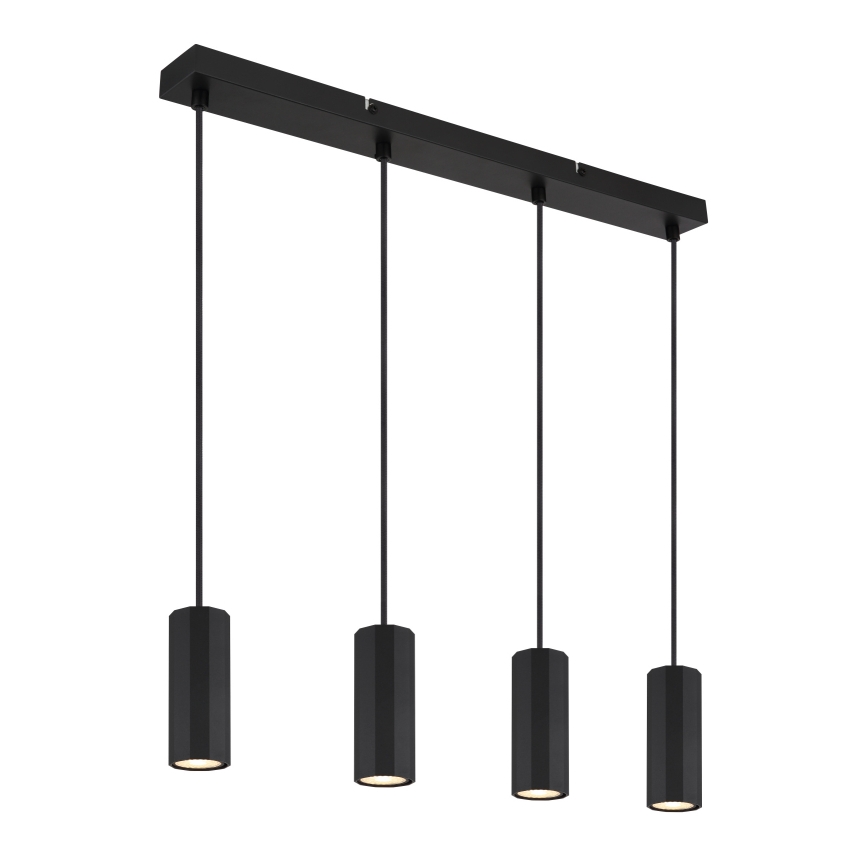 Globo - Lampadario a sospensione con filo 4xGU10/25W/230V nero