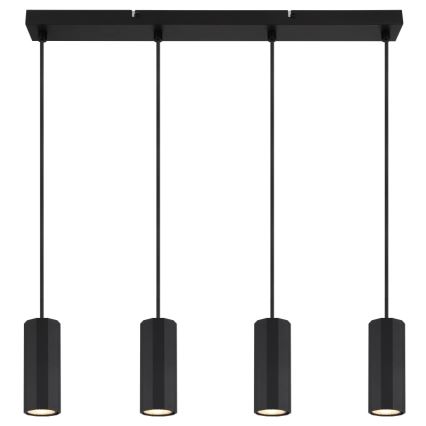 Globo - Lampadario a sospensione con filo 4xGU10/25W/230V nero