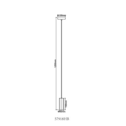 Globo - Lampadario a sospensione con filo 1xGU10/25W/230V nero