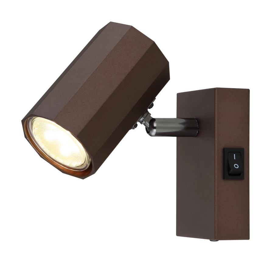 Globo - Faretto da parete 1xGU10/25W/230V marrone