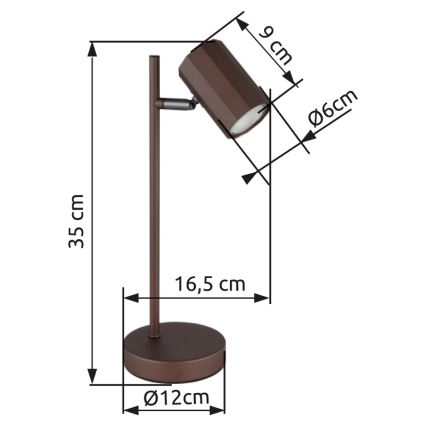 Globo - Lampada da tavolo 1xGU10/5W/230V marrone