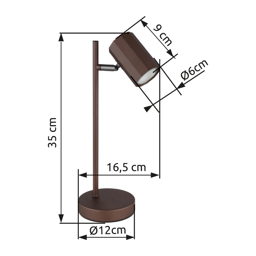 Globo - Lampada da tavolo 1xGU10/5W/230V marrone