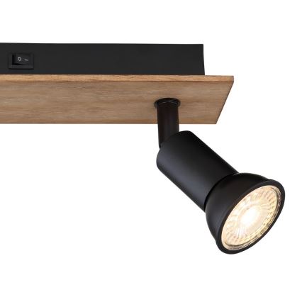 Globo - Luce Spot 2xGU10/35W/230V legno/nero