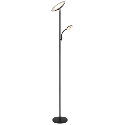 Globo - Lampada da terra dimmerabile a LED LED/20W/230V+ LED/5W 3000/4000/6500K nero