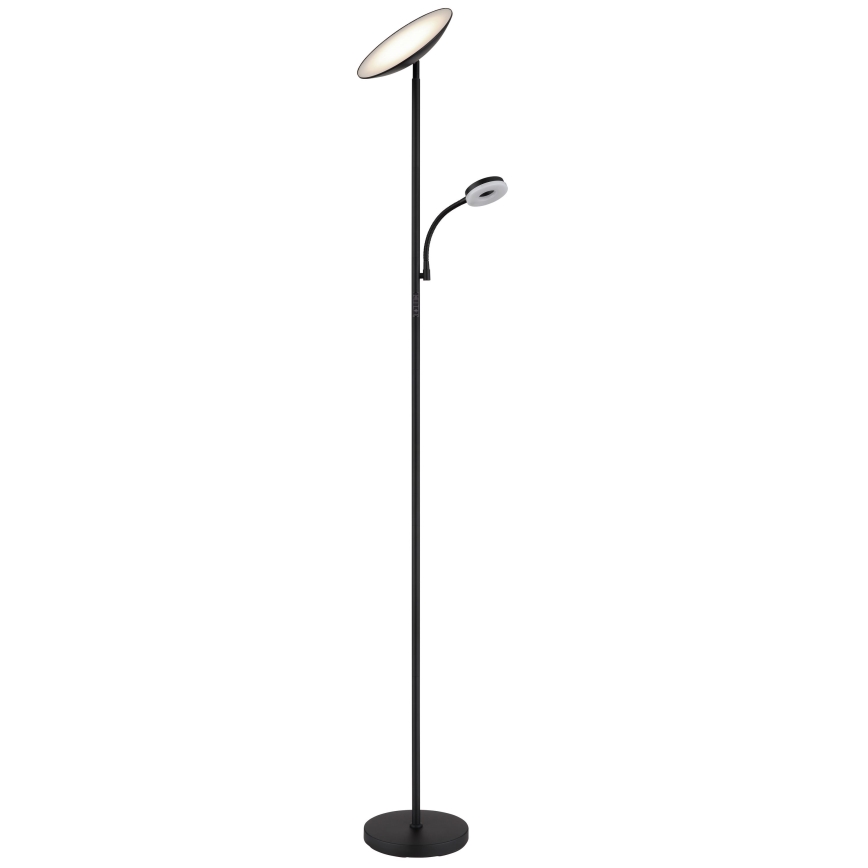 Globo - Lampada da terra dimmerabile a LED LED/20W/230V+ LED/5W 3000/4000/6500K nero