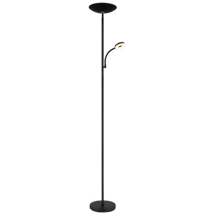 Globo - Lampada da terra dimmerabile a LED LED/20W/230V+ LED/5W 3000/4000/6500K nero