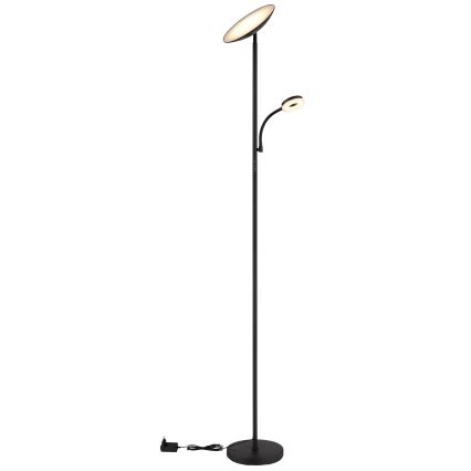 Globo - Lampada da terra dimmerabile a LED LED/20W/230V+ LED/5W 3000/4000/6500K nero