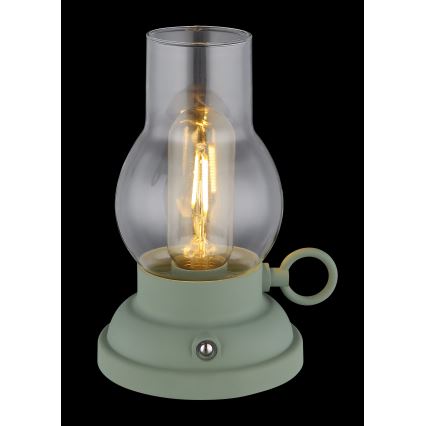 Globo - LED Lampada da tavolo touch ricaricabile e dimmerabile LED/1W/3,7V 1200 mAh verde