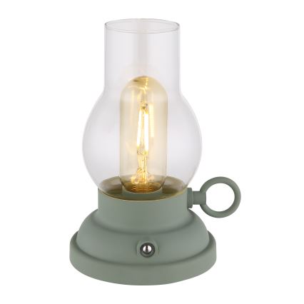 Globo - LED Lampada da tavolo touch ricaricabile e dimmerabile LED/1W/3,7V 1200 mAh verde