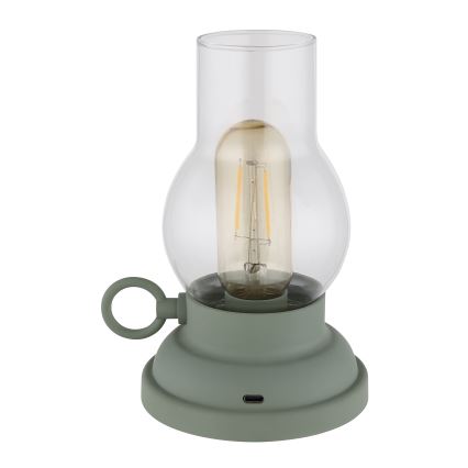 Globo - LED Lampada da tavolo touch ricaricabile e dimmerabile LED/1W/3,7V 1200 mAh verde