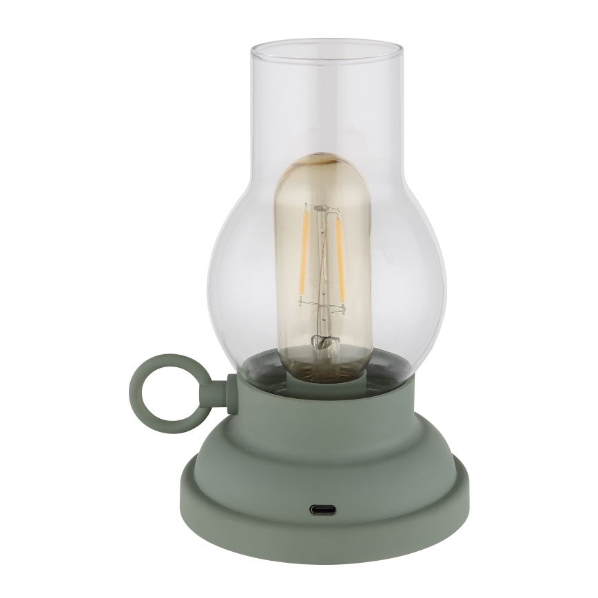 Globo - LED Lampada da tavolo touch ricaricabile e dimmerabile LED/1W/3,7V 1200 mAh verde