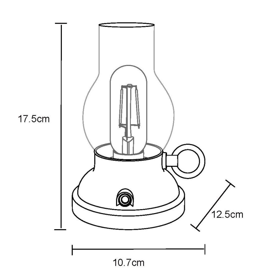 Globo - LED Lampada da tavolo touch ricaricabile e dimmerabile LED/1W/3,7V 1200 mAh verde